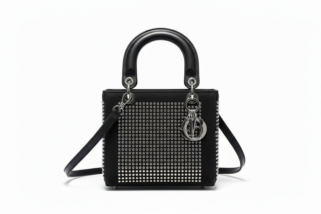Stone-embellished handbag
