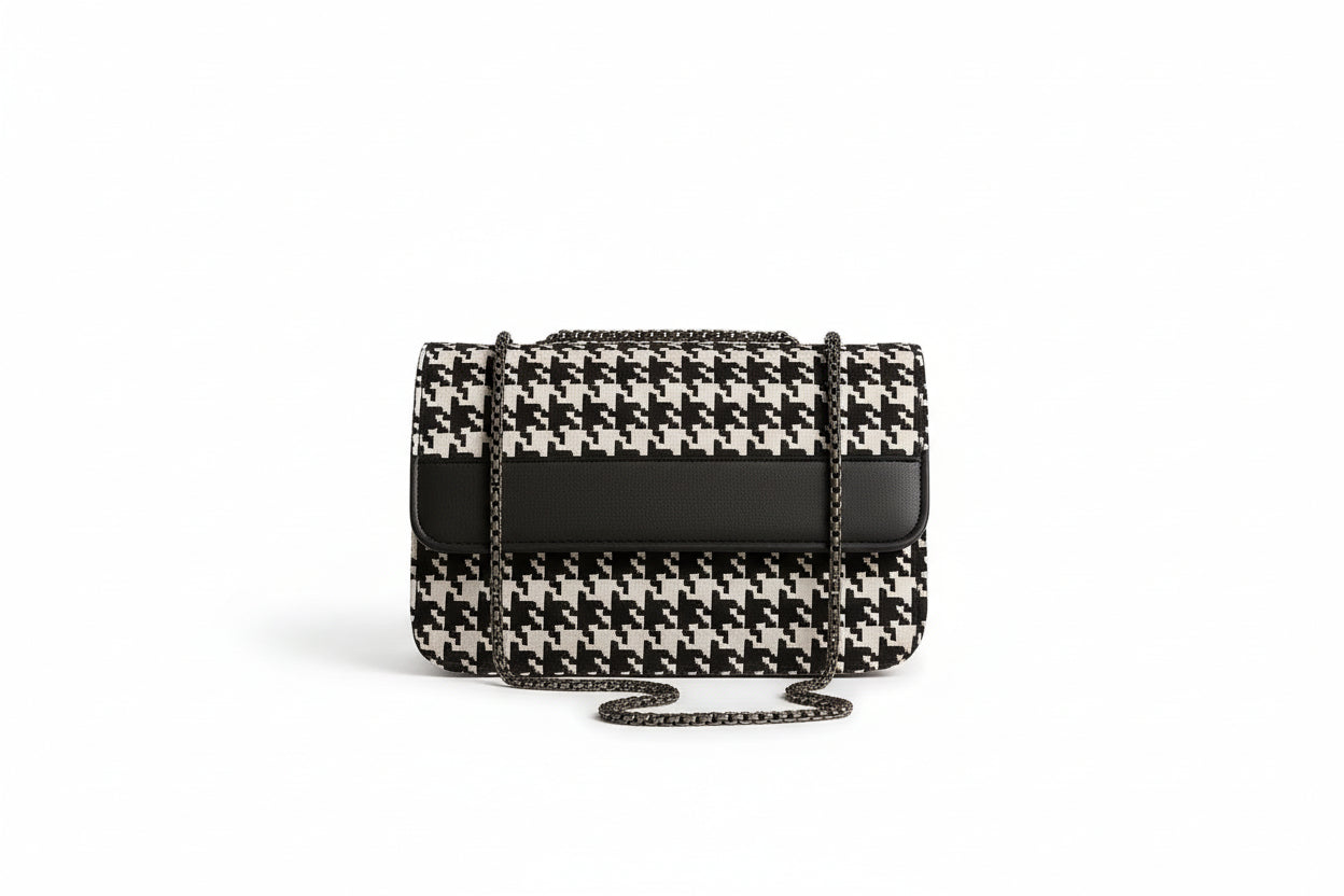 Houndstooth Crossbody