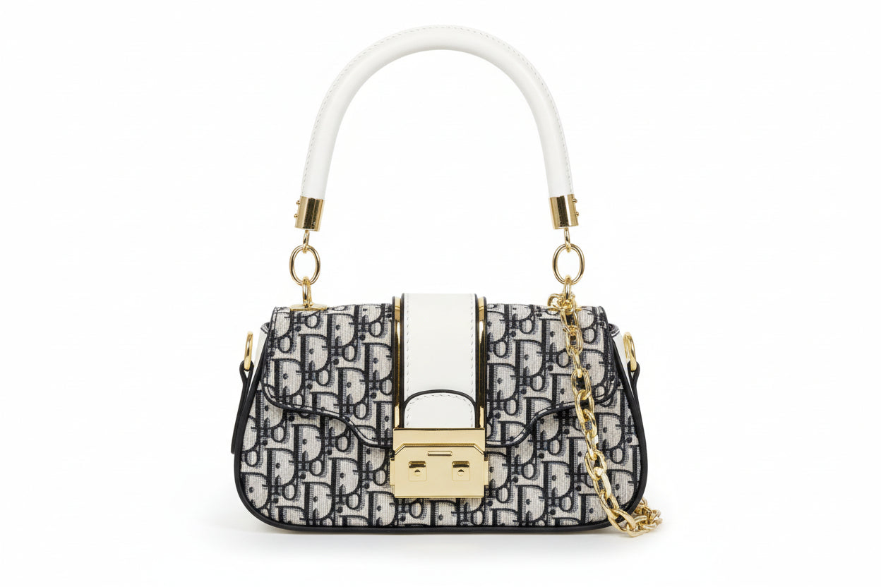 Crossbody sling bag with chain strap