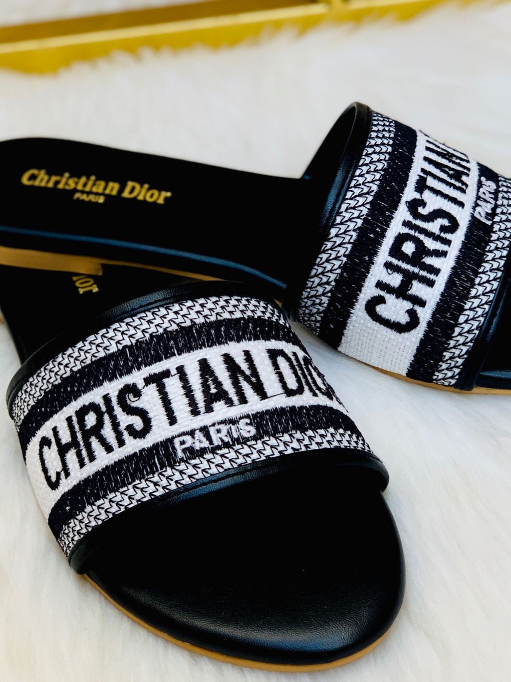 Dior slides (Embroidery)