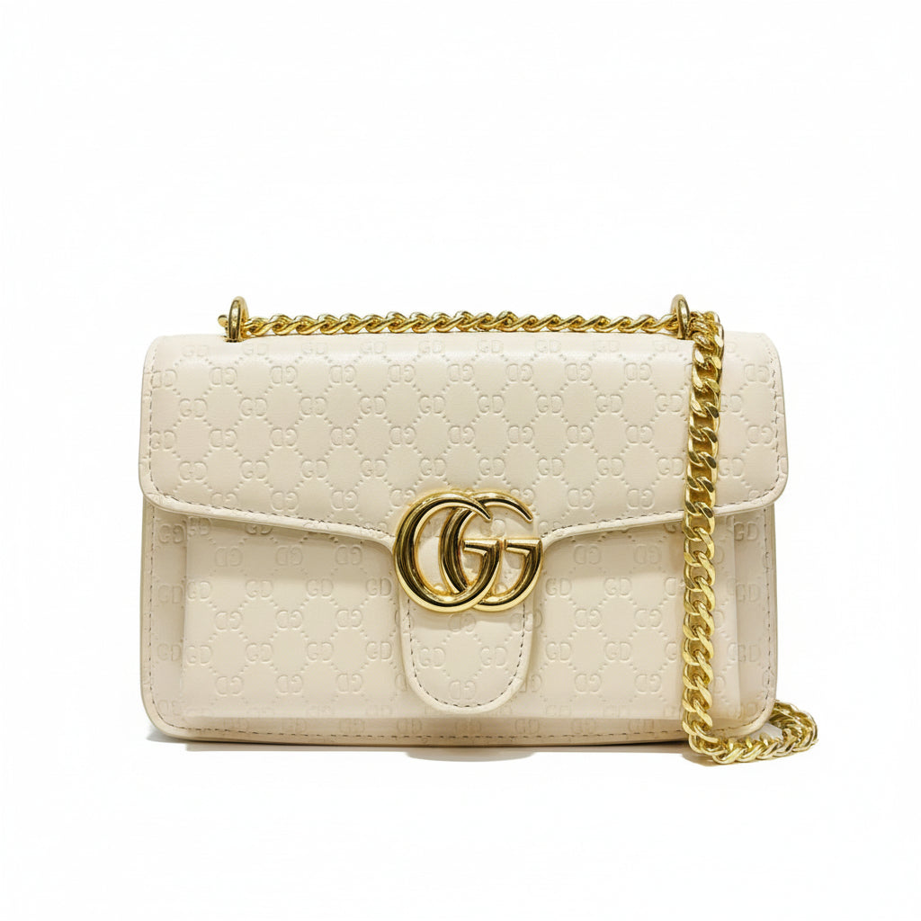 Luxe Emblem Chain Crossbody Bag
