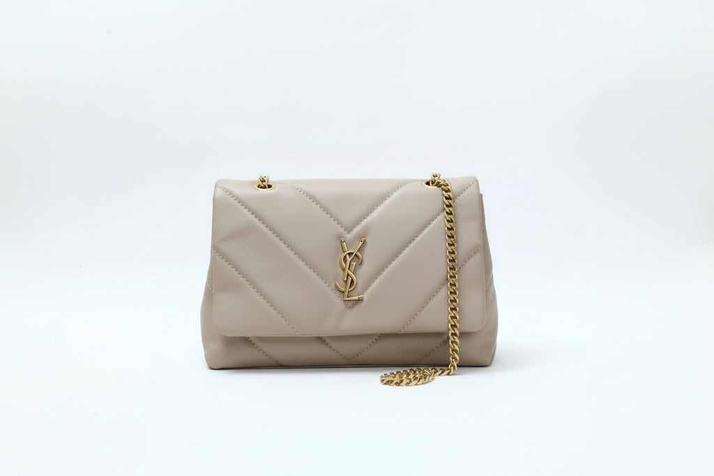 Azure Quilted Charm Crossbody Bag