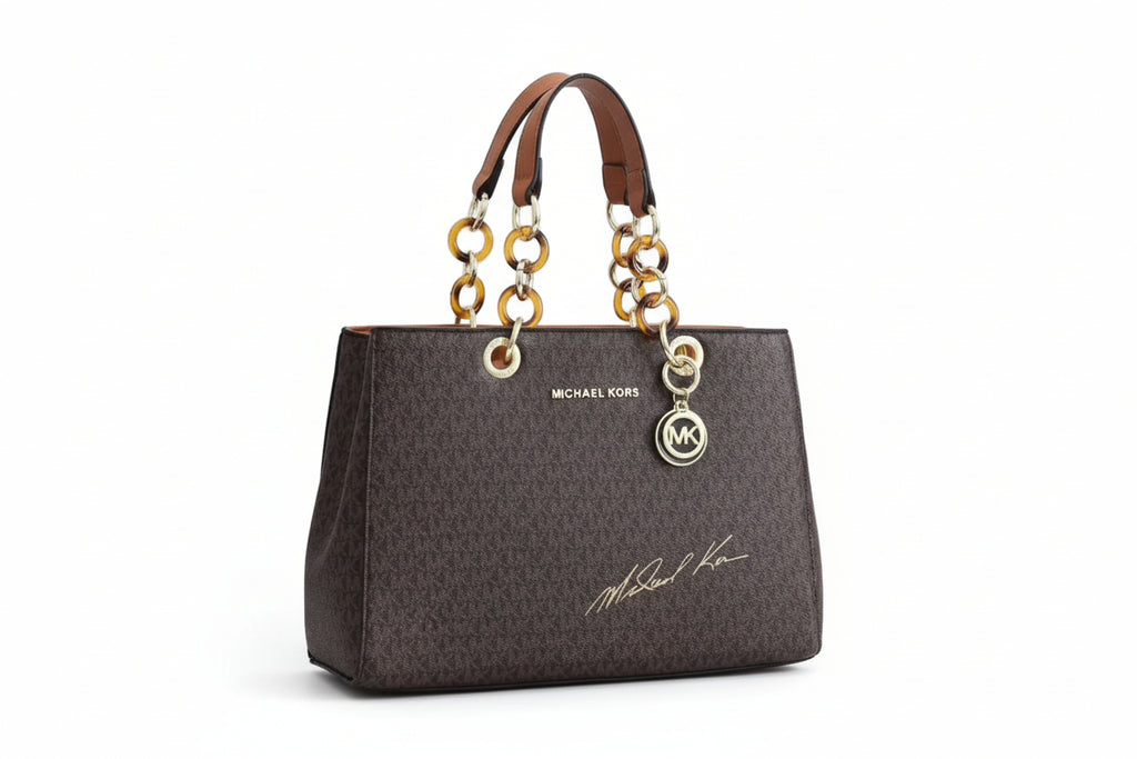 Pebbled chain-strap handbag